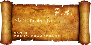 Pál Arabella névjegykártya